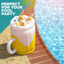 Inflatable Beer Mugs Coolers Summer Beach PVC Cold Drinks Party Supplies