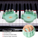 1 Pair Piano Finger Trainers Hand Strength Exerciser for Beginner (Green) Newly