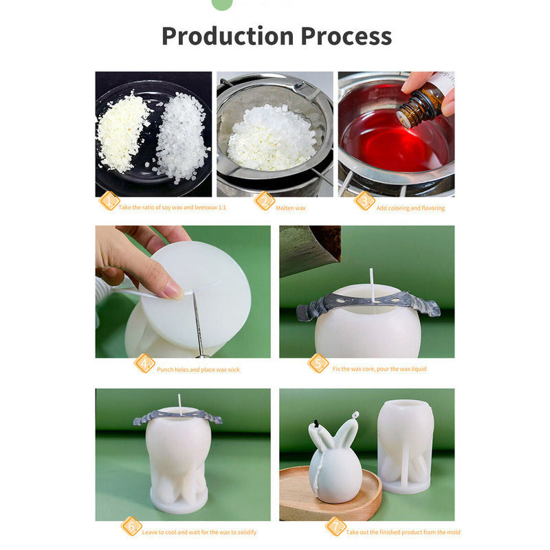 Easter Rabbit Fondant Mold Silicone Baking Pudding Dessert Molds Decorating