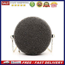 Fashion Plush Crossbody Handbag Women Small Round Chain Shoulder Messenger Bag