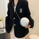 #A Women Round Shoulder Bags Ball Shaped PU Leather Small Purse Phone Crossbody