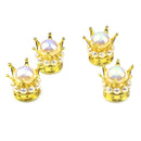 4pcs Car Wheel Tire Valve Caps Auto Tyre Rim Stem Dust Air Cover (White) Newly