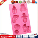 Silicone Cake Molds 6-Cavity Cartoon Pacifier Foot Mould DIY Baking Tray