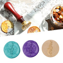 Wood Handle Paint Seal Retro Plant Pattern Classic DIY Envelope Wax Seal Stamp