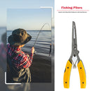 Stainless Steel Fishing Pliers Fishing Line Cutter Hook Remover (Yellow) Newly