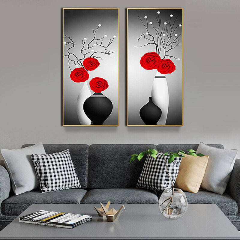 Diamond Painting 2 Panel 5D DIY Special Shaped Flower Vase Cross Stitch Cra