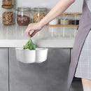 Hanging Storage Basket Organizer Trash Can Shelf Home Kitchen Tool (White)