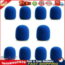 10pcs Microphone Windscreen Sponge Cover Mic Foam Protective Caps (Blue) Newly