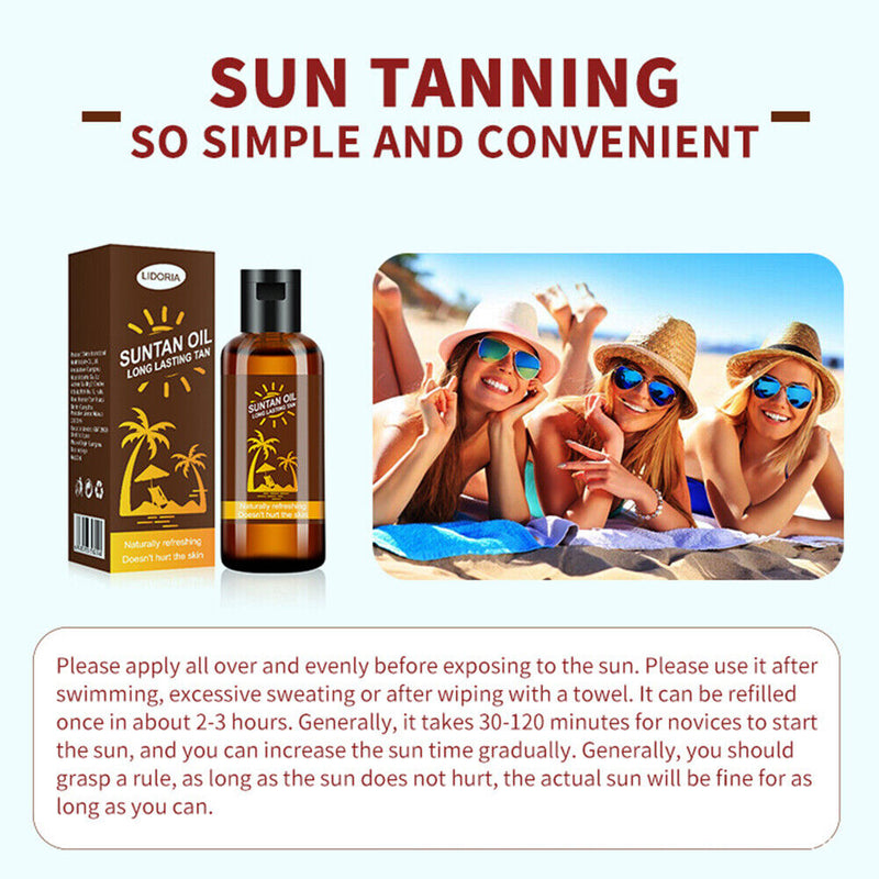 Tanning Lotion Oils Body Bronzer Self Tanning Suntan Sexy Solarium Beach Tan Oil