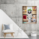 #A Dog on Toilet Oil Paint By Numbers Kit DIY Drawing Picture for Adults Home De