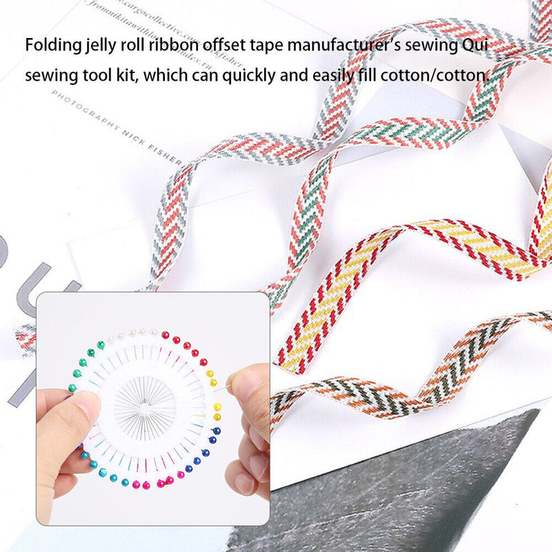 1 Set Bias Tape Binding Maker Sewing Quilting Tools DIY Jelly Roll Sasher  Newly