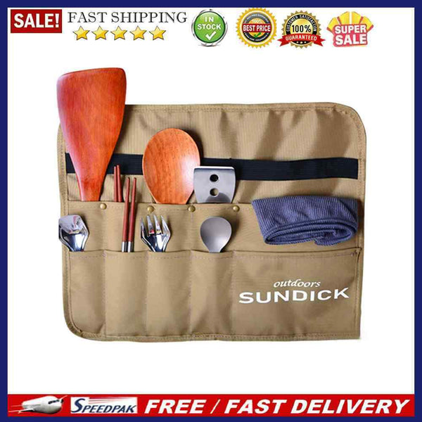 Waterproof 900D Oxford Fabric Outdoor Camping Barbecue BBQ Tableware Storage