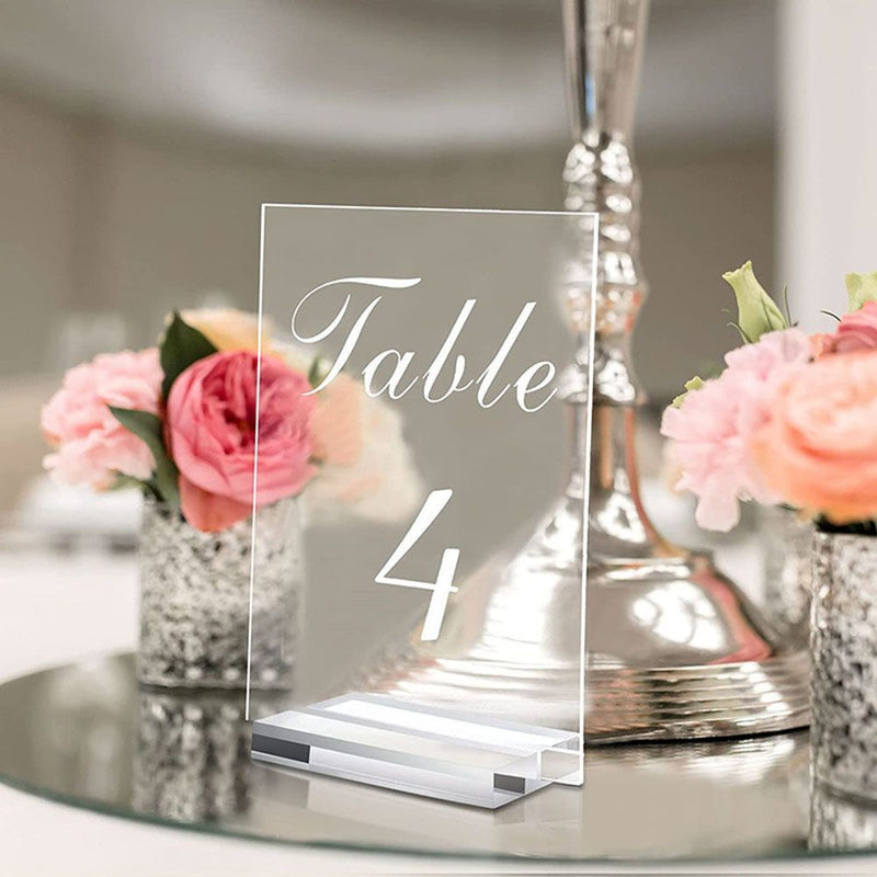 Decoration Table Numbers Holder Clamps Stand Acrylic Sign Holder Place Card