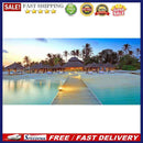 Beach Villa DIY 5D Full Round Diamond Painting Rhinestone Canvas Wall Art C