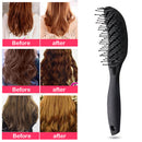 Curved Anti-Static Hair Massage Comb Salon Wet Dry Styling Brush (Black) Newly
