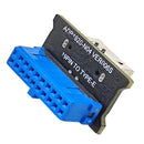 USB 3.0 19-Pin to USB 3.1 Type E A Key 20-Pin Front Panel Converter Motherboard