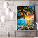 Seascape 5D DIY Full Square Diamond Painting Mosaic Kits Hanging Picture 30x40cm