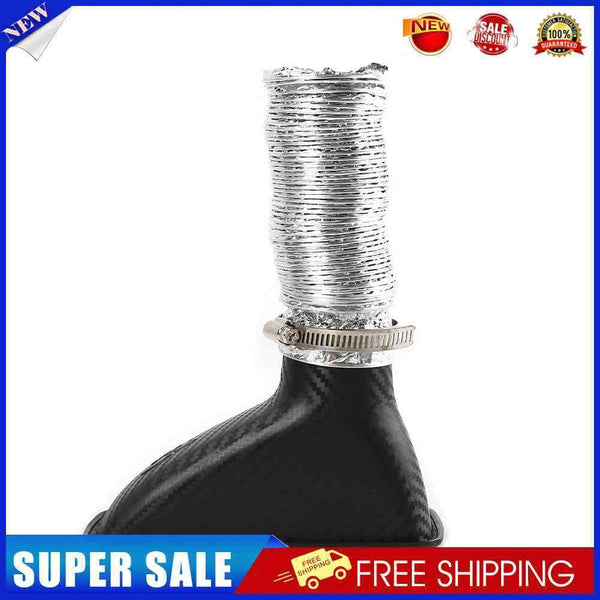 Carbon Fiber Look Car Auto Front Bumper Turbo Air Intake Pipe Air Funnel Kit