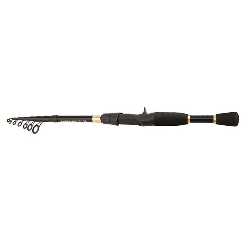 Telescopic Casting Rock Fishing Rod Portable Carbon Fiber Pole (1.8m) Newly