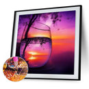 5D DIY Diamond Painting Cup Landscape Full Round Drill Mosaic Kit Wall Pictur