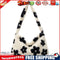 Animal Pattern Shoulder Underarm Bag Women Plush Top-handle Handbag (1)