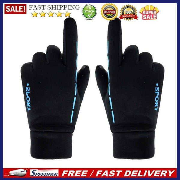 Windproof Touch Screen Gloves Outdoor Cycling Reflective Full Finger Gloves