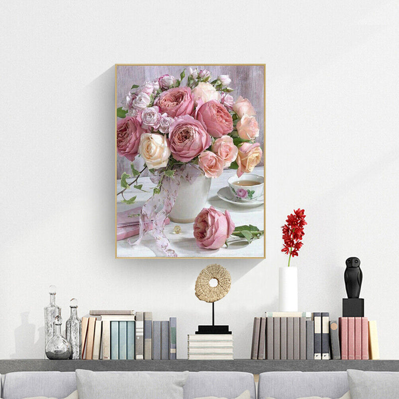 Rose Flower Bouquet Diamond Painting Kits Full Square Drill Wall Art Decor