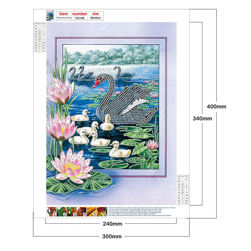 Partial Special-shaped Diamond Painting Kits Birds Flowers Mosaic Craft (YX