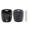 2 Buttons Remote Auto Car Key Fob Case Blank Key Shell for Citroen Saxo Berlingo