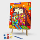 Painting By Numbers Kit Frameless DIY Sweet Lovers Hand Painted Canvas Artwork