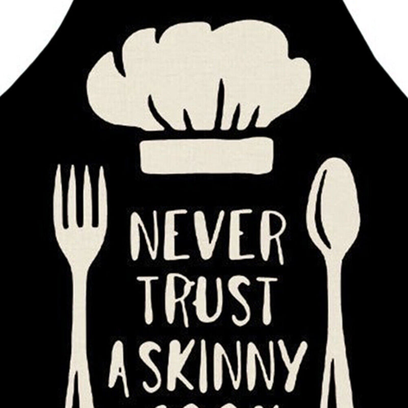 Kitchen Utensil Print Linen Apron Waterproof Home Cooking Bibs (82x68cm)