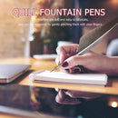 Retro Calligraphy Quill Feather Dip Pen Writing Ink Set Birthday Gifts(Grey