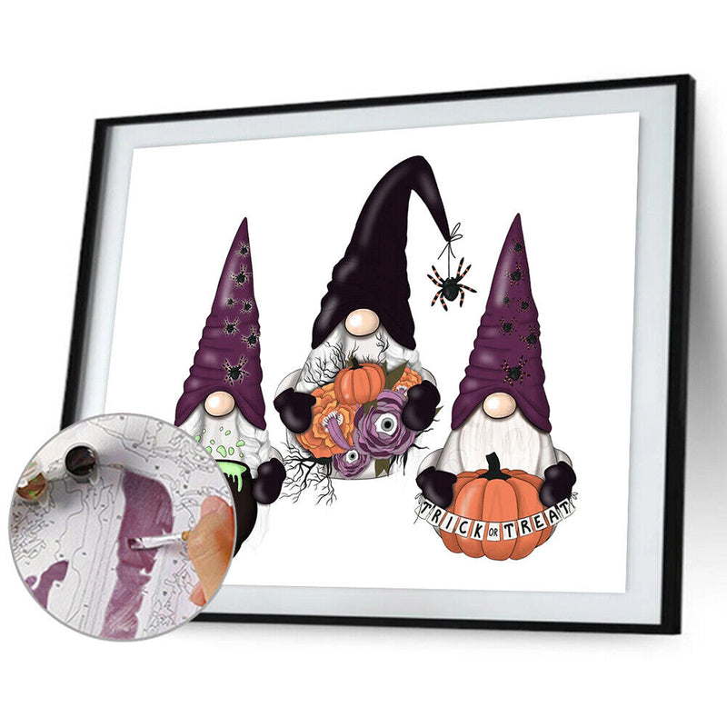 Christmas Goblin Oil Paint By Numbers Picture DIY Hand Painted Wall Art Crafts