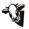Art Hanging  Metal  Peeping Cow Ornaments Outdoor Garden Adornment Decor hot.