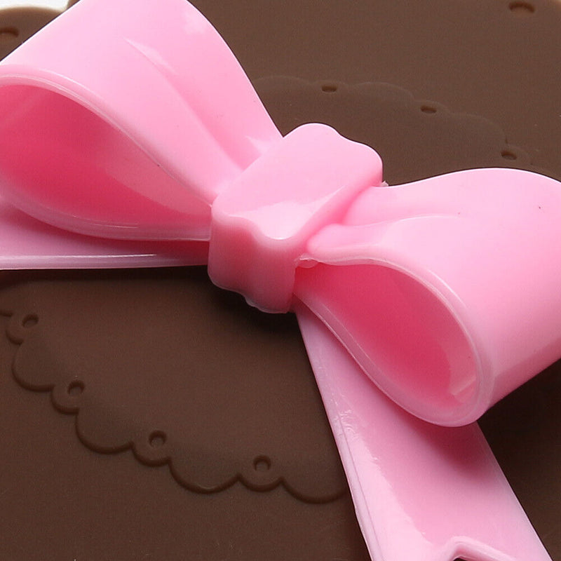 Bowknot Dustproof Reusable Cup Silicone Lid Cup Cover Seal Cover (Coffee)