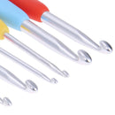8pcs/set Soft TPR Handle Crochet Hooks Knitting Needles DIY Weaving Tools Newly