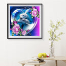 Oil Paint By Numbers Picture DIY Painting Dolphin Animal Nature House Decor Kit