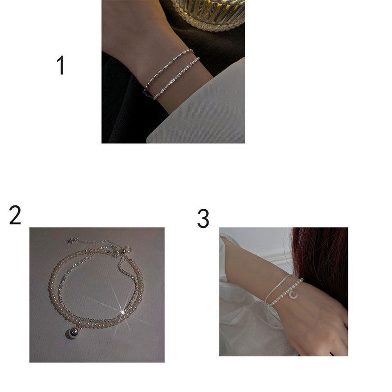 Women Wedding  Gift Party Fashion Simple Star Moon Bracelet Elegant Charm