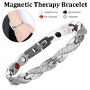Twisted Dragon Magnetic Therapy Couple Bracelet Detachable Bangles (Sliver)