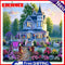 DIY Paint By Number Kit Villa Garden Acrylic Paint Art Craft Decoration Gift