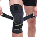 1pc Fitness Running Bandage Elastic Sports Knee Support Brace (Green L)