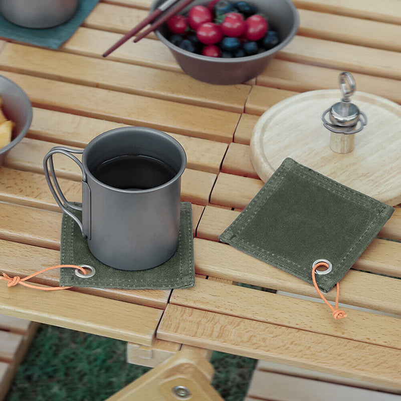 Hot Mats Outdoor Canvas Coasters Pads Heat Resistant Oil-proof Waterproof Table