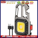 Mini LED Flashlight Keychain Rechargeable 500LM Can Opener Camping Work Light