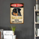 Home Weatherproof Retro Chic Dog Sign Iron Painting Wall Drawing Art Template