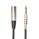 XLR 3-Pin Male to 1/4in Mono Plug Shielded Microphone Mic Audio Cable(1.8m)