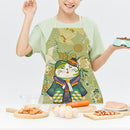 Kitchen Linen Apron Dress up Cat Print Home Restaurant Cooking Baking Bibs