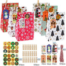 Countdown Hanging Tags Christmas Advent Calendar Holiday Paper Bag Number Label