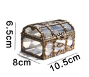 Jewelry Crystal Gem Transparent Storage Organizer Treasure Box Container Pirate