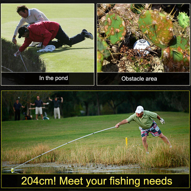 79 inch Golf Ball Retriever 8 Sections Stainless Telescopic Golf Ball Picke