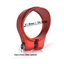 31.8mm Bicycle Saddle Seat Tube Clamp MTB Road Bike Seatpost Clamps (Red) Newly